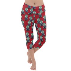 Zombie Virus Lightweight Velour Capri Yoga Leggings