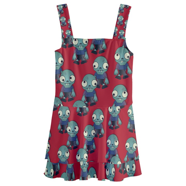 Zombie Virus Kids  Layered Skirt Swimsuit