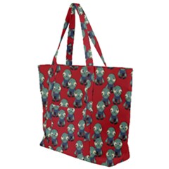 Zombie Virus Zip Up Canvas Bag by helendesigns