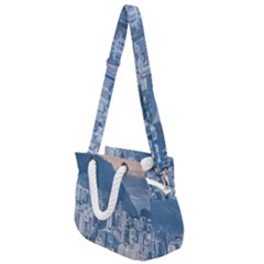 Aerial Cityscape Quito Ecuador Rope Handles Shoulder Strap Bag by dflcprintsclothing