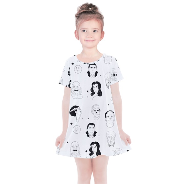 Monster Night Kids  Simple Cotton Dress