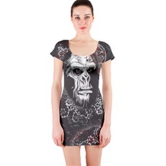 Monster Monkey from the woods Short Sleeve Bodycon Dress