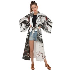 Monster Monkey From The Woods Maxi Kimono by DinzDas