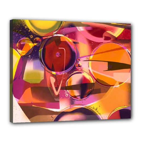 Fractured Colours Canvas 20  X 16  (stretched) by helendesigns