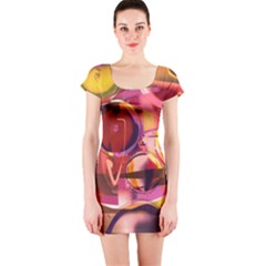 Fractured Colours Short Sleeve Bodycon Dress