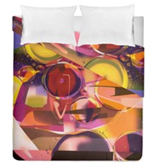 Fractured Colours Duvet Cover Double Side (queen Size) by helendesigns