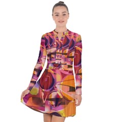 Fractured Colours Long Sleeve Panel Dress