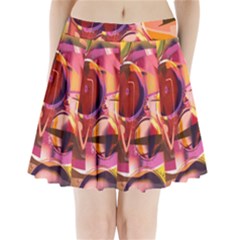 Fractured Colours Pleated Mini Skirt