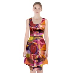 Fractured Colours Racerback Midi Dress