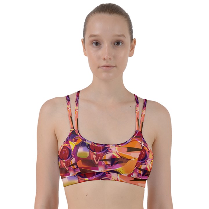 Fractured Colours Line Them Up Sports Bra