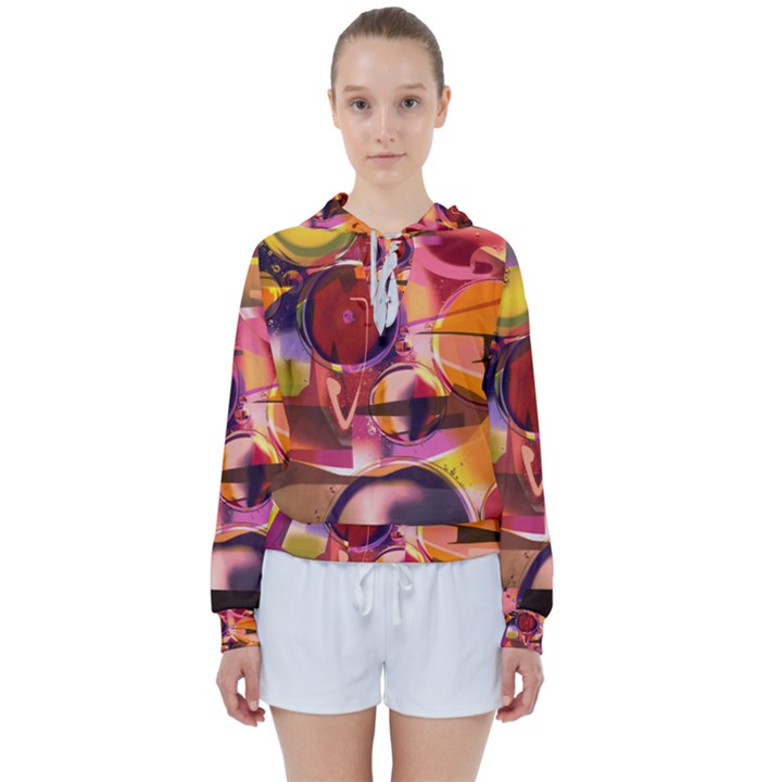 Fractured Colours Women s Tie Up Sweat