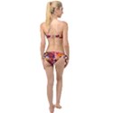 Fractured Colours Twist Bandeau Bikini Set View2