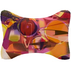 Fractured Colours Seat Head Rest Cushion by helendesigns