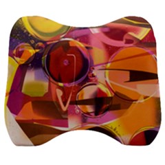 Fractured Colours Velour Head Support Cushion by helendesigns