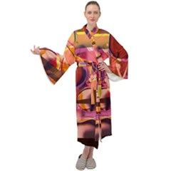 Fractured Colours Maxi Velour Kimono by helendesigns