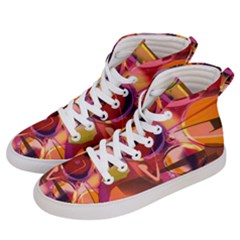 Fractured Colours Women s Hi-top Skate Sneakers by helendesigns