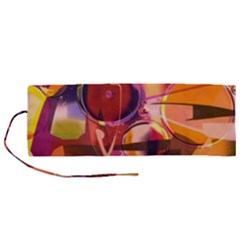 Fractured Colours Roll Up Canvas Pencil Holder (m) by helendesigns