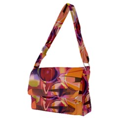 Fractured Colours Full Print Messenger Bag (m)