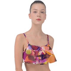 Fractured Colours Frill Bikini Top by helendesigns