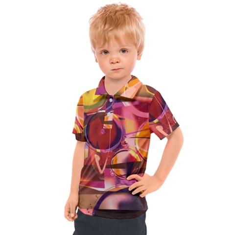 Fractured Colours Kids  Polo Tee by helendesigns