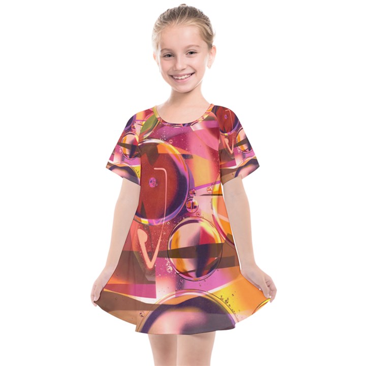 Fractured Colours Kids  Smock Dress