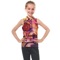 Fractured Colours Kids  Sleeveless Polo Tee