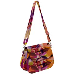 Fractured Colours Saddle Handbag