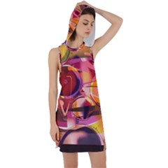 Fractured Colours Racer Back Hoodie Dress