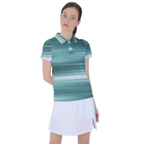 Tech Abstract Print Women s Polo Tee by dflcprintsclothing