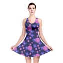 Pink and Blue Flowers Reversible Skater Dress View1