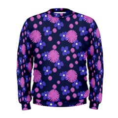 Pink And Blue Flowers Men s Sweatshirt