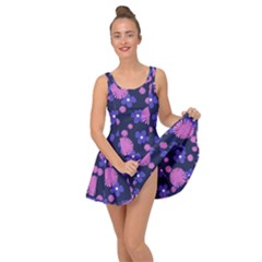 Pink And Blue Flowers Inside Out Casual Dress by bloomingvinedesign