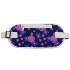 Pink And Blue Flowers Rounded Waist Pouch