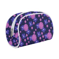 Pink And Blue Flowers Makeup Case (small)