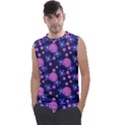 Pink and Blue Flowers Men s Regular Tank Top View1