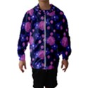 Pink and Blue Flowers Kids  Hooded Windbreaker View1