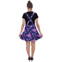 Pink and Blue Flowers Velvet Suspender Skater Skirt View2