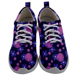 Pink And Blue Flowers Mens Athletic Shoes by bloomingvinedesign