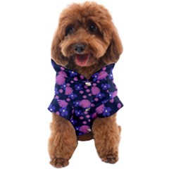 Pink And Blue Flowers Dog Coat