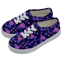 Pink And Blue Flowers Kids  Classic Low Top Sneakers by bloomingvinedesign