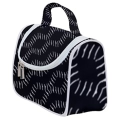 Black And White Geo Print Satchel Handbag by dflcprintsclothing