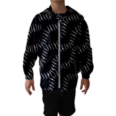 Black And White Geo Print Kids  Hooded Windbreaker