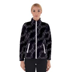 Black And White Geo Print Winter Jacket by dflcprintsclothing