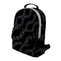 Black And White Geo Print Flap Pocket Backpack (large) by dflcprintsclothing