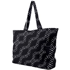 Black And White Geo Print Simple Shoulder Bag