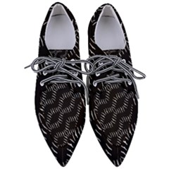 Black And White Geo Print Pointed Oxford Shoes by dflcprintsclothing