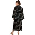 Black And White Geo Print Maxi Kimono View2