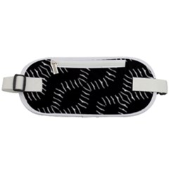 Black And White Geo Print Rounded Waist Pouch