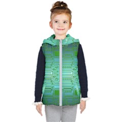 Cross Crossing Crosswalk Line Walk Kids  Hooded Puffer Vest by HermanTelo