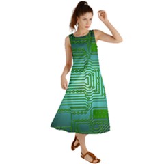 Cross Crossing Crosswalk Line Walk Summer Maxi Dress